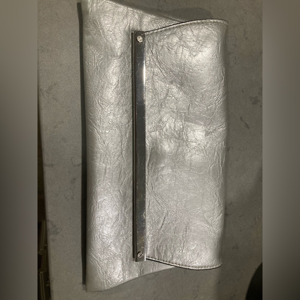Silver Mossimo clutch/shoulder bag